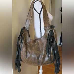 MUXO Camila Alves Fring Leather Bag